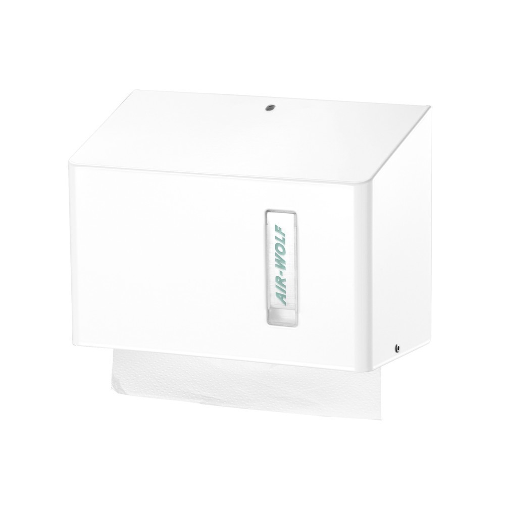 Distributeur d’essuie-mains en papier Air-Wolf pour env. 300 essuie-mains en papier série Omega, blanc