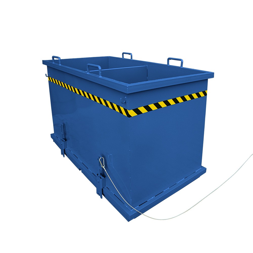 Eichinger® Benne à fond basculant, Système de tri, 2x900 litres bleu gentiane