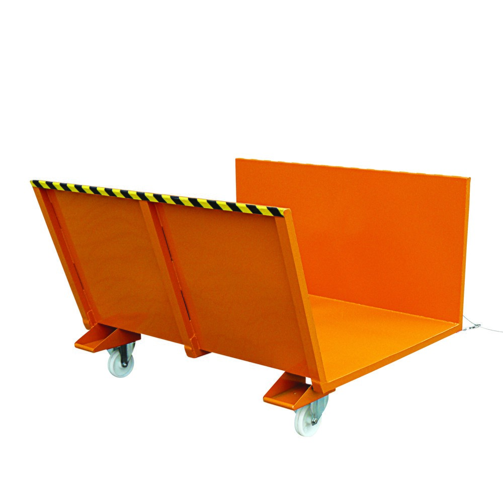 Eichinger® Plate-forme de collecte de bois long avec rampes latérales, 500 kg orangé pur