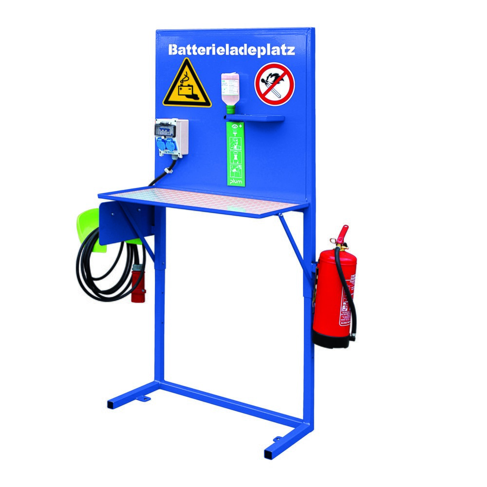 Eichinger® Poste de charge conforme GroLa BG et à la fiche d'information VdS 2259, 2116.1 bleu gentiane