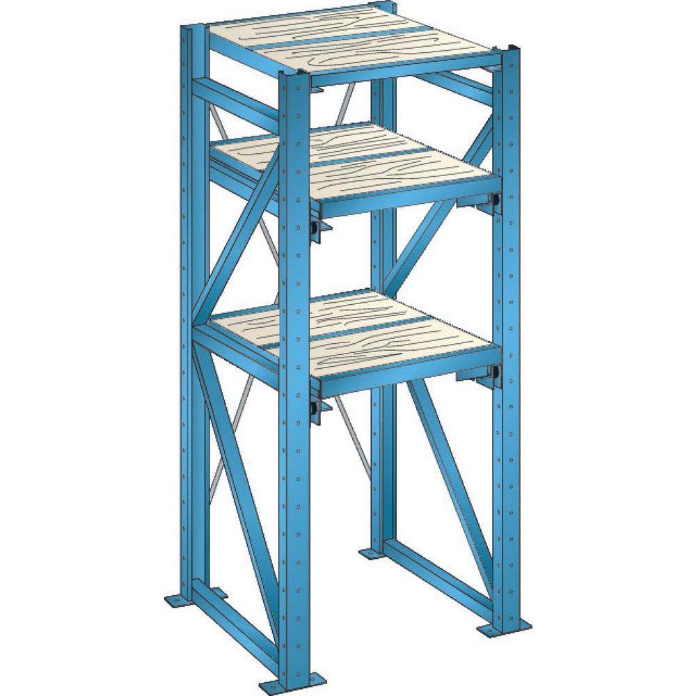 Étagère coulissante LISTA pour charges lourdes, module de base, largeur d'insertion 890 mm, profondeur 860 mm