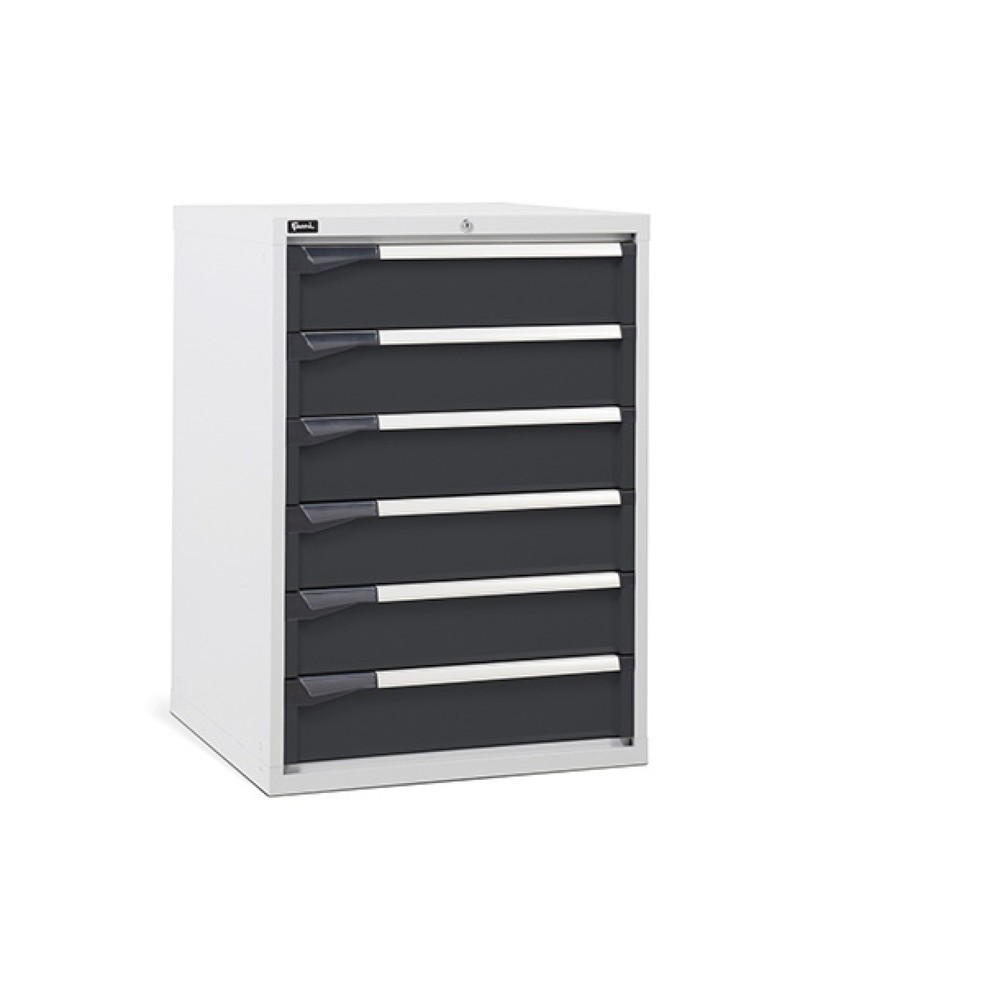 Fami MASTER Armoire à tiroirs, 6 tiroirs, HxlxP 1 000 x 714 x 726 mm, gris clair, anthracite