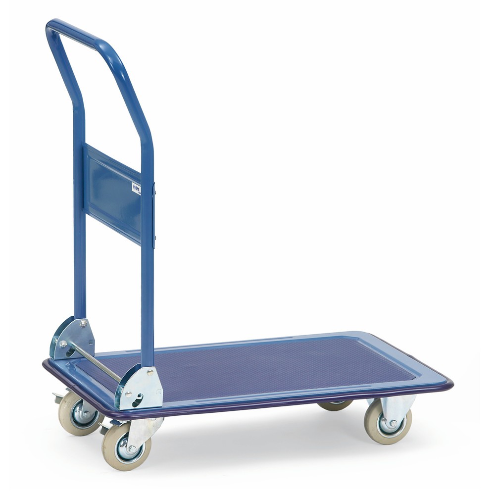 fetra® Chariot à plate-forme avec plate-forme en métal 750 x 480 mm, capacité de charge 150 kg