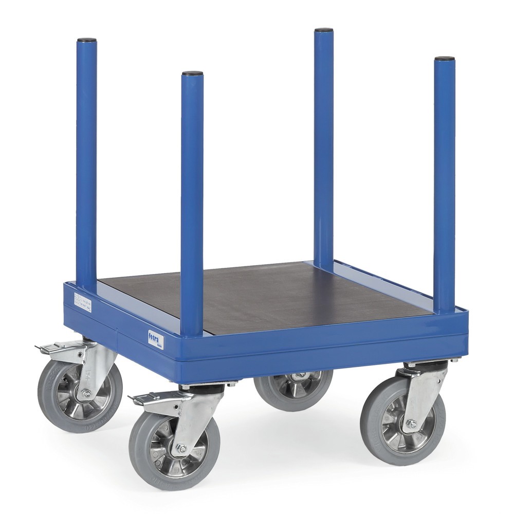 Chariot pour matériaux longs fetra®, galet, capacité de charge 1 500 kg, plate-forme de chargement l x P 510 x 510 mm