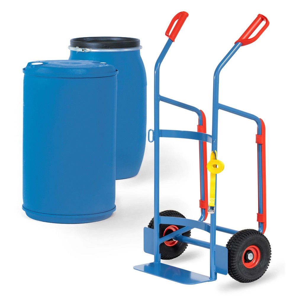 fetra® Chariot porte-fûts, capacité de charge 250 kg, pneumatiques gonflables