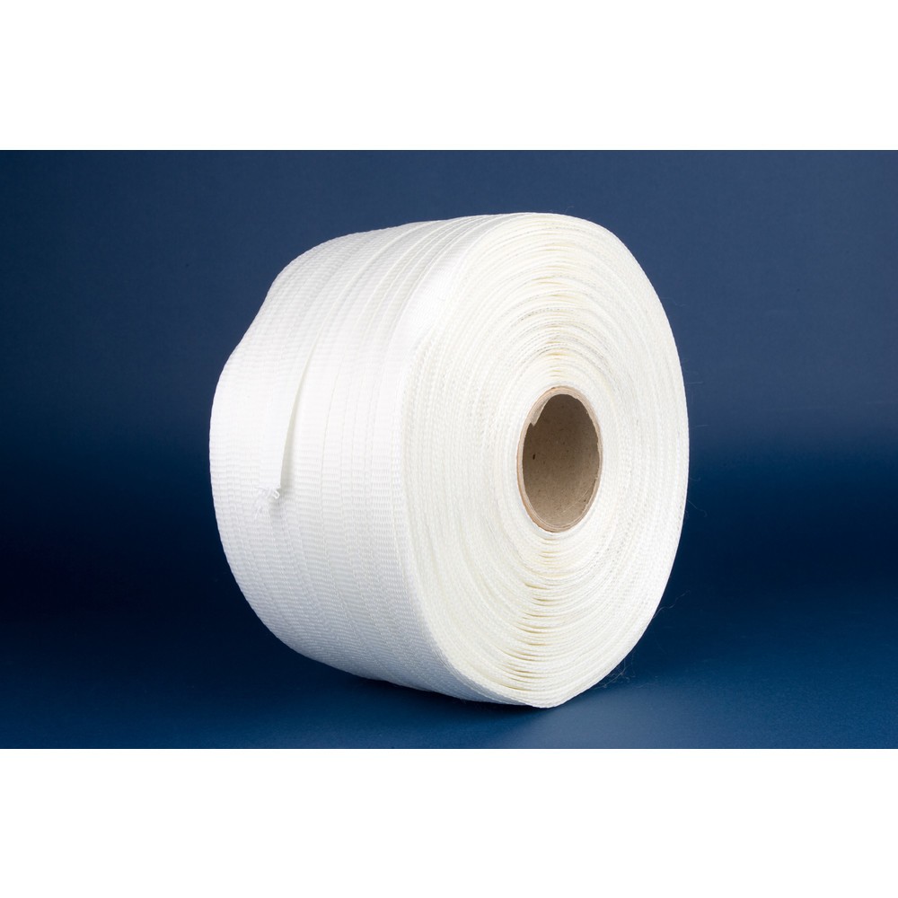 Feuillard de cerclage en polyester, tissé, largeur de bande 16 mm