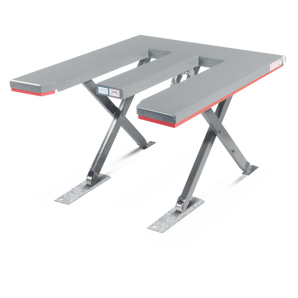 Table élévatrice à ciseaux FLEXLIFT, plate, en forme de E