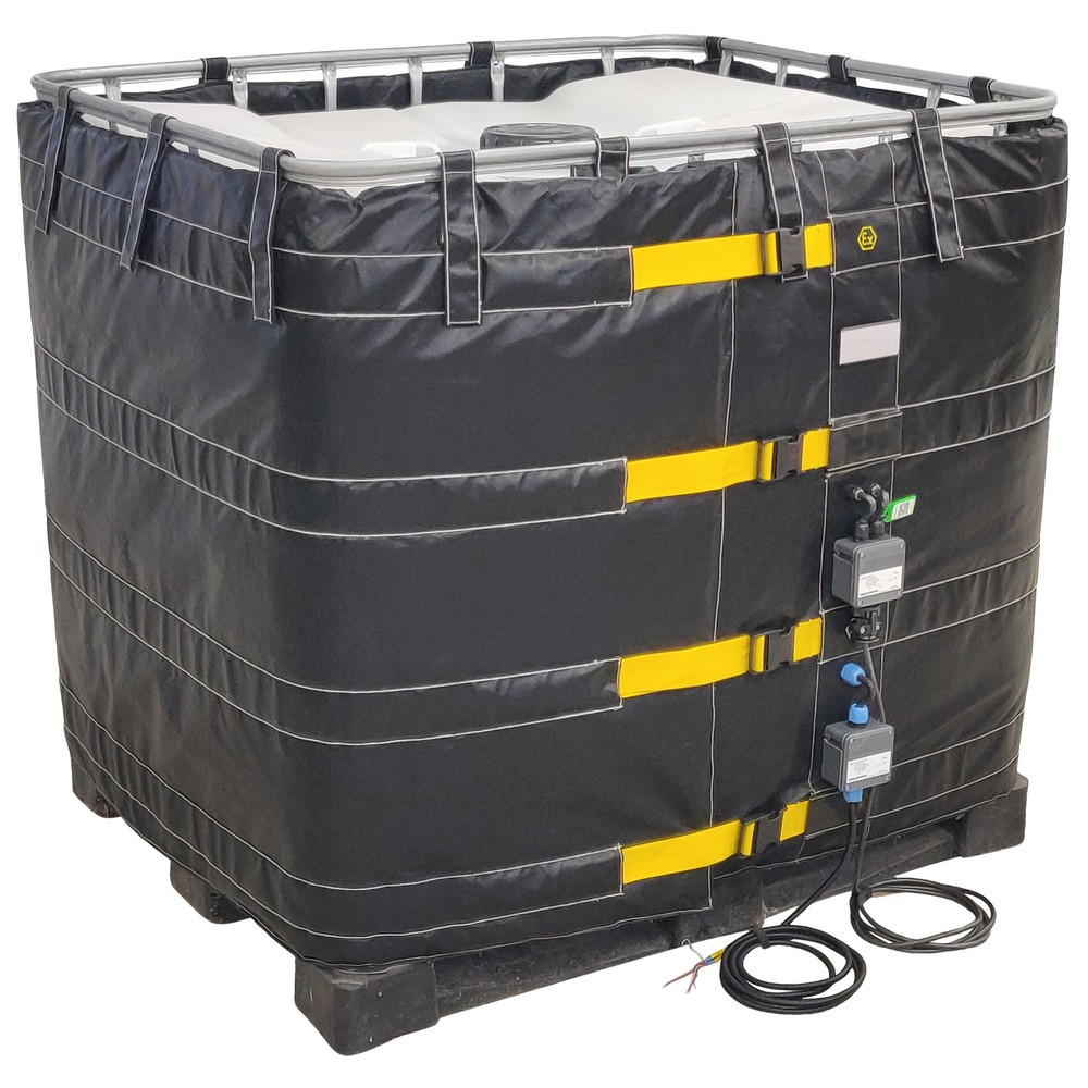 Gaine chauffante pour conteneur ATEX Kuhlmann pour IBC, 1 000 l , 230 V, 2 400 W, L x l x h 4 400 x 25 x 1 000 mm