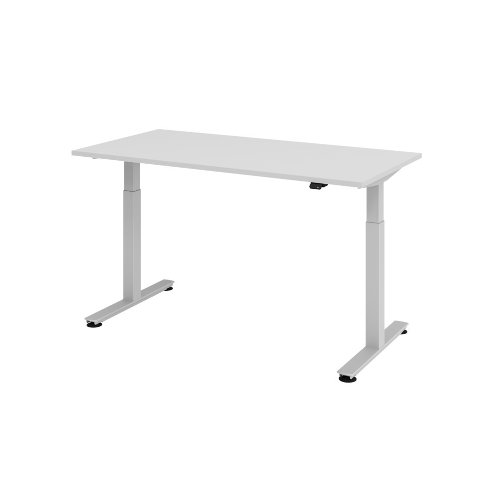 Hammerbacher bureau, réglable en hauteur, l x P 1 600 x 800 mm, gris