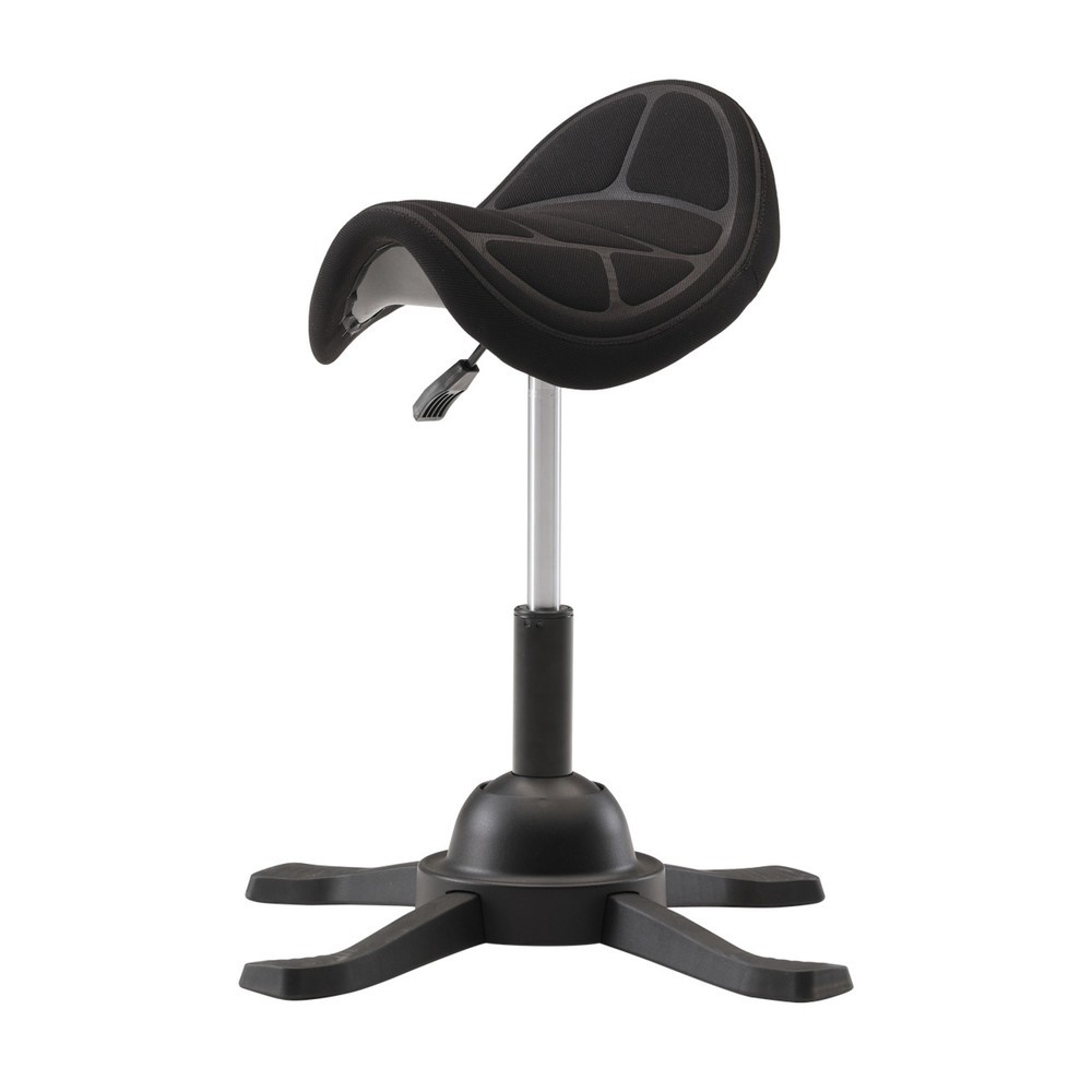 Illustration du produit: Tabouret-selle pivotant HEMMDAL, assise rembourrée, hauteur d'assise 480-660 mm, patins