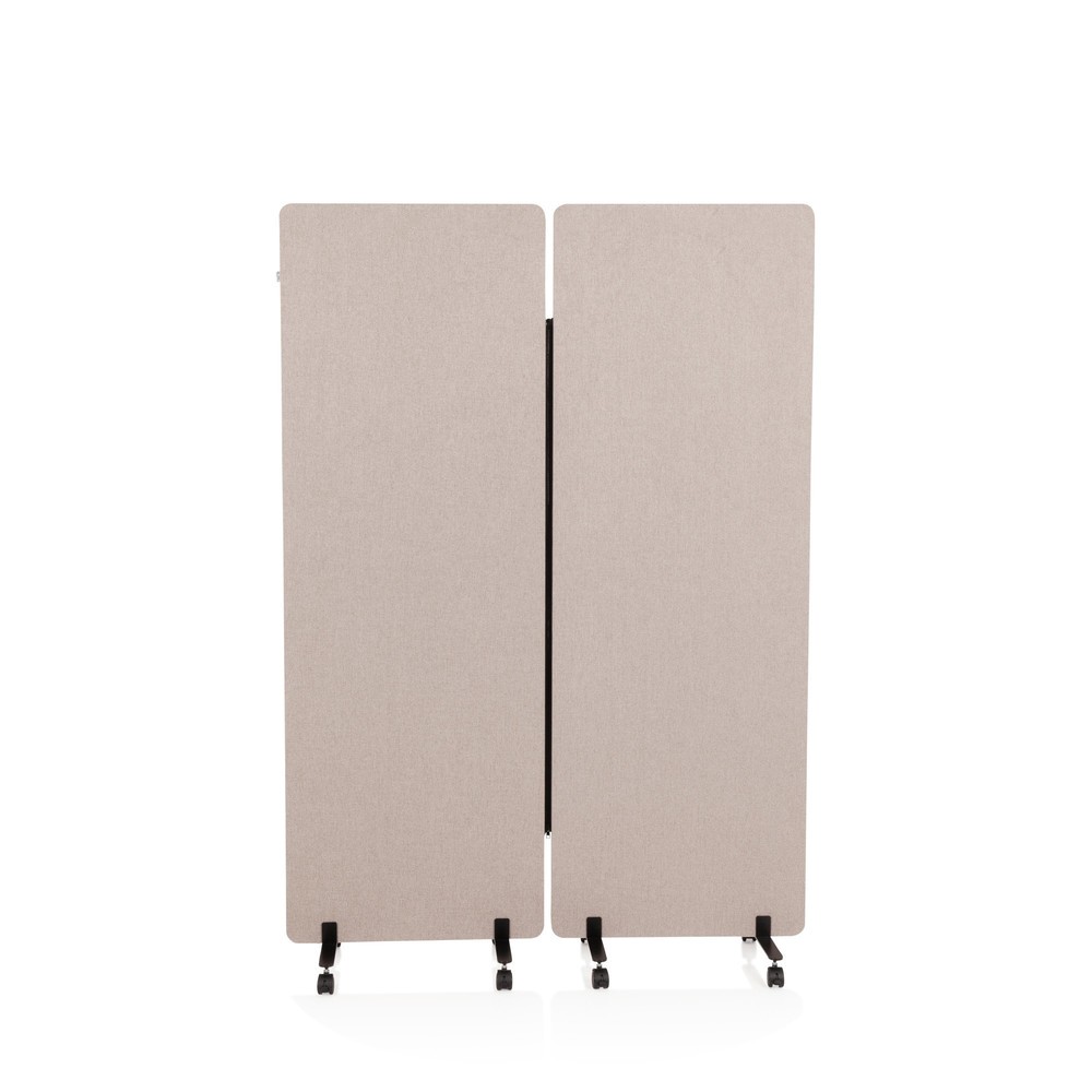 Numéro de l'image du produit 1: Système de parois de séparation mobiles acoustiques hjh OFFICE FLEXMIUT, lot de 2, taupe