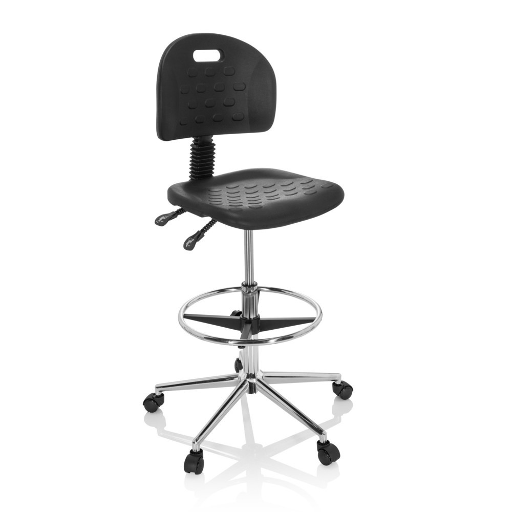 Numéro de l'image du produit 2: Siège de travail / tabouret de travail hjh OFFICE TOP WORK 23 I mousse rigide, noir