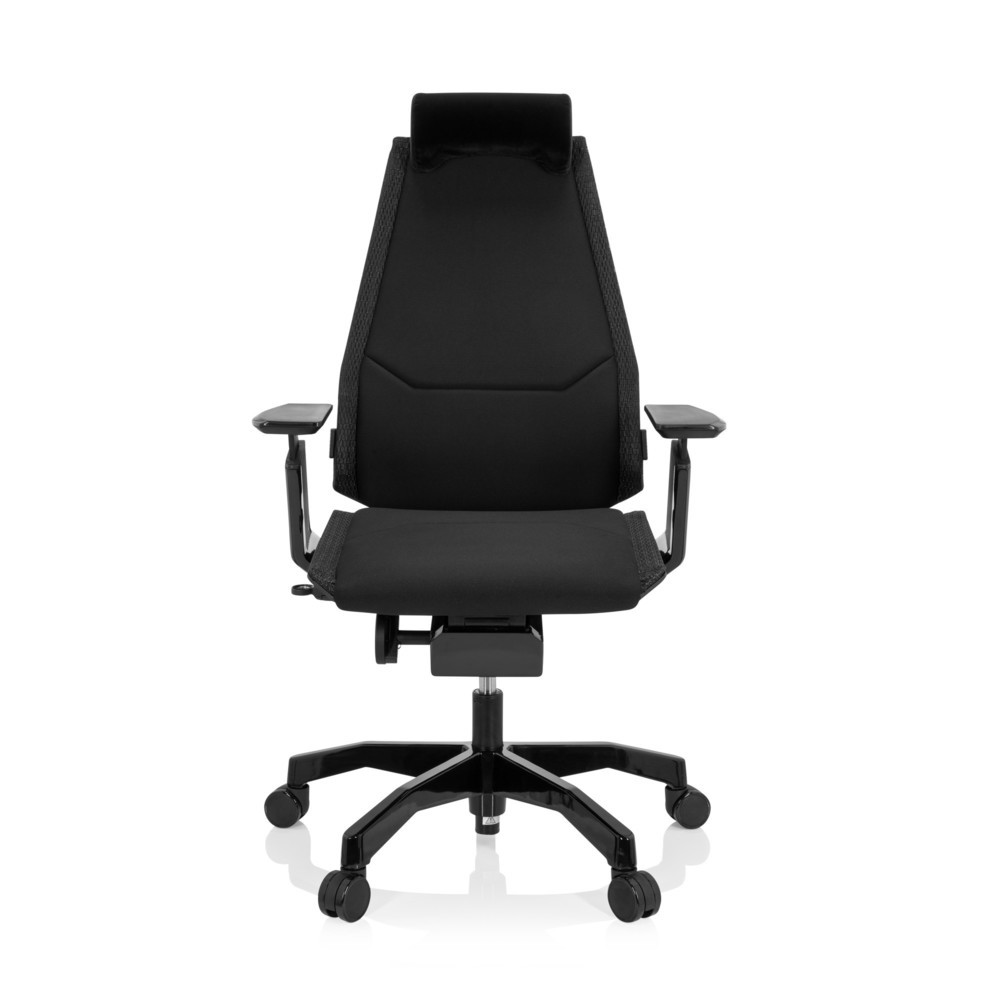 Siège de bureau / siège pivotant hjh OFFICE GENIDIA BLACK tissu, noir