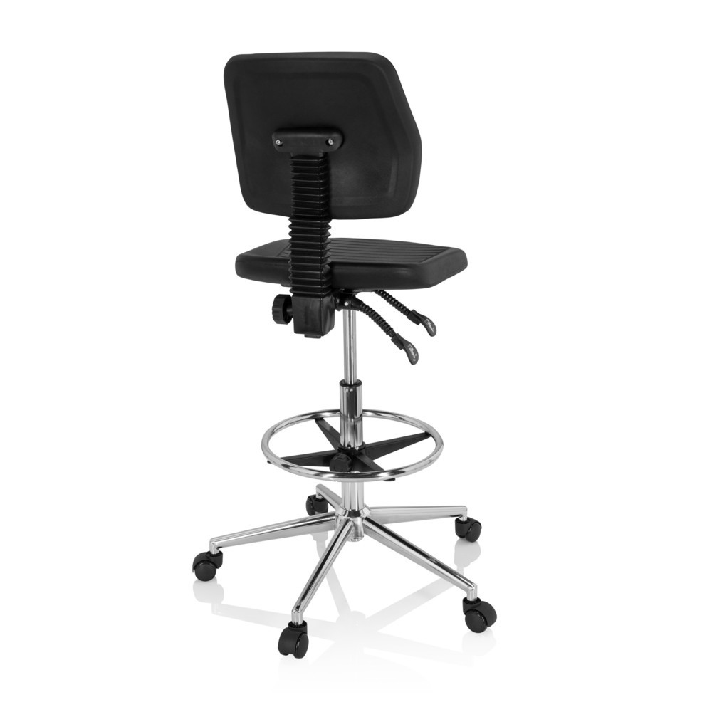 Numéro de l'image du produit 5: Tabouret pivotant / siège de travail hjh OFFICE TOP WORK 11 I mousse rigide, noir