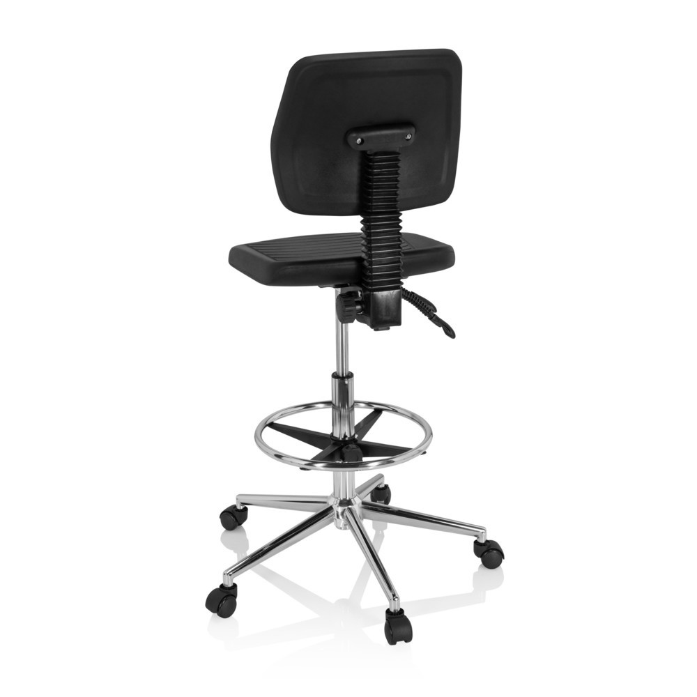 Numéro de l'image du produit 6: Tabouret pivotant / siège de travail hjh OFFICE TOP WORK 11 I mousse rigide, noir