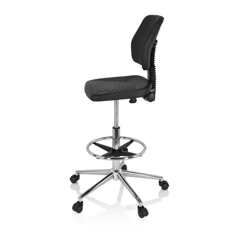 Numéro de l'image du produit 8: Tabouret pivotant / siège de travail hjh OFFICE TOP WORK 11 I mousse rigide, noir