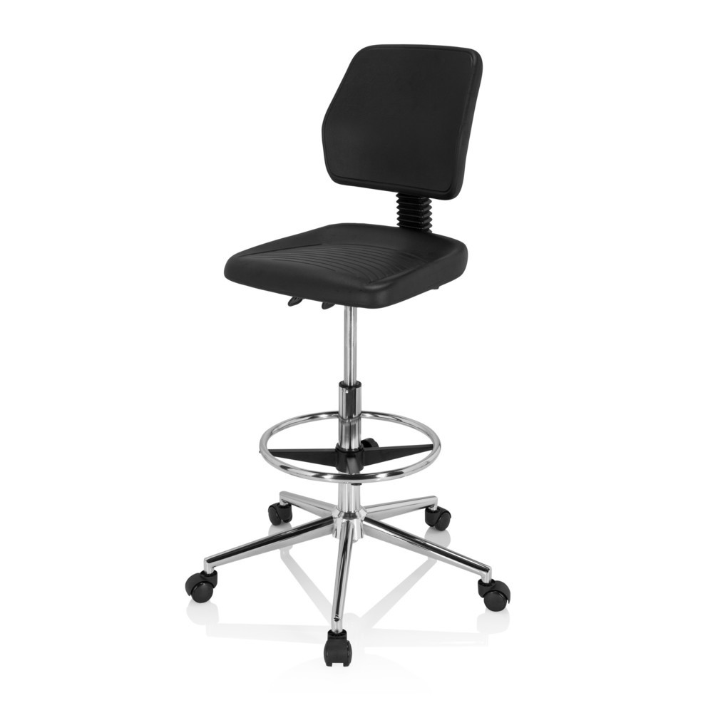 Numéro de l'image du produit 9: Tabouret pivotant / siège de travail hjh OFFICE TOP WORK 11 I mousse rigide, noir