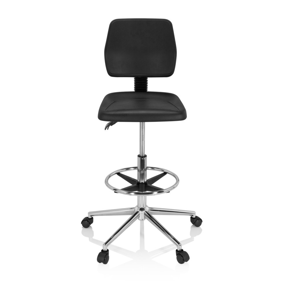 Numéro de l'image du produit 1: Tabouret pivotant / siège de travail hjh OFFICE TOP WORK 11 I mousse rigide, noir