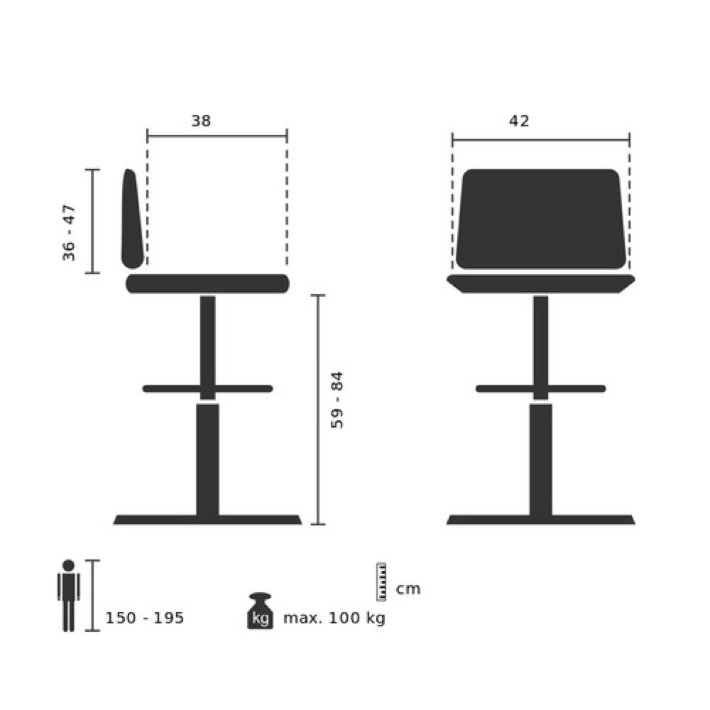 Numéro de l'image du produit 11: Tabouret pivotant / siège de travail hjh OFFICE TOP WORK 11 I mousse rigide, noir