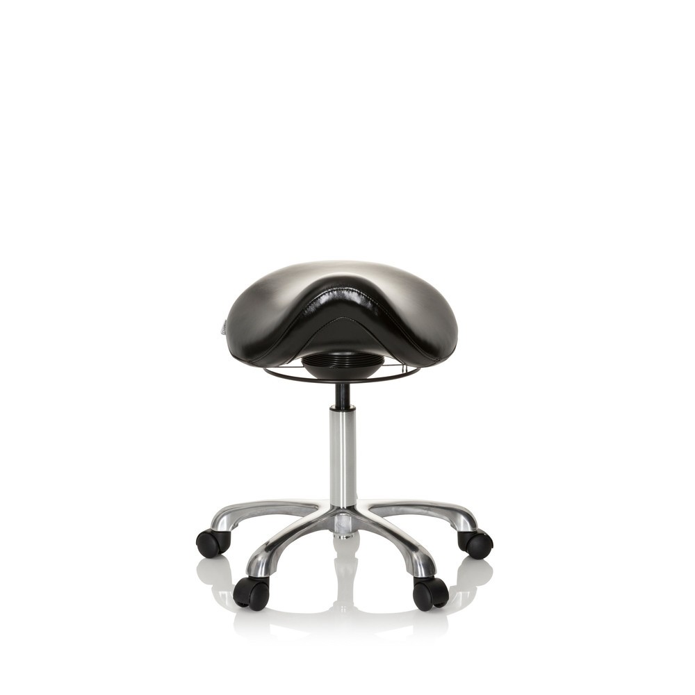 Tabouret-selle / Siège-selle hjh OFFICE ORTHO SIT PU similicuir, noir