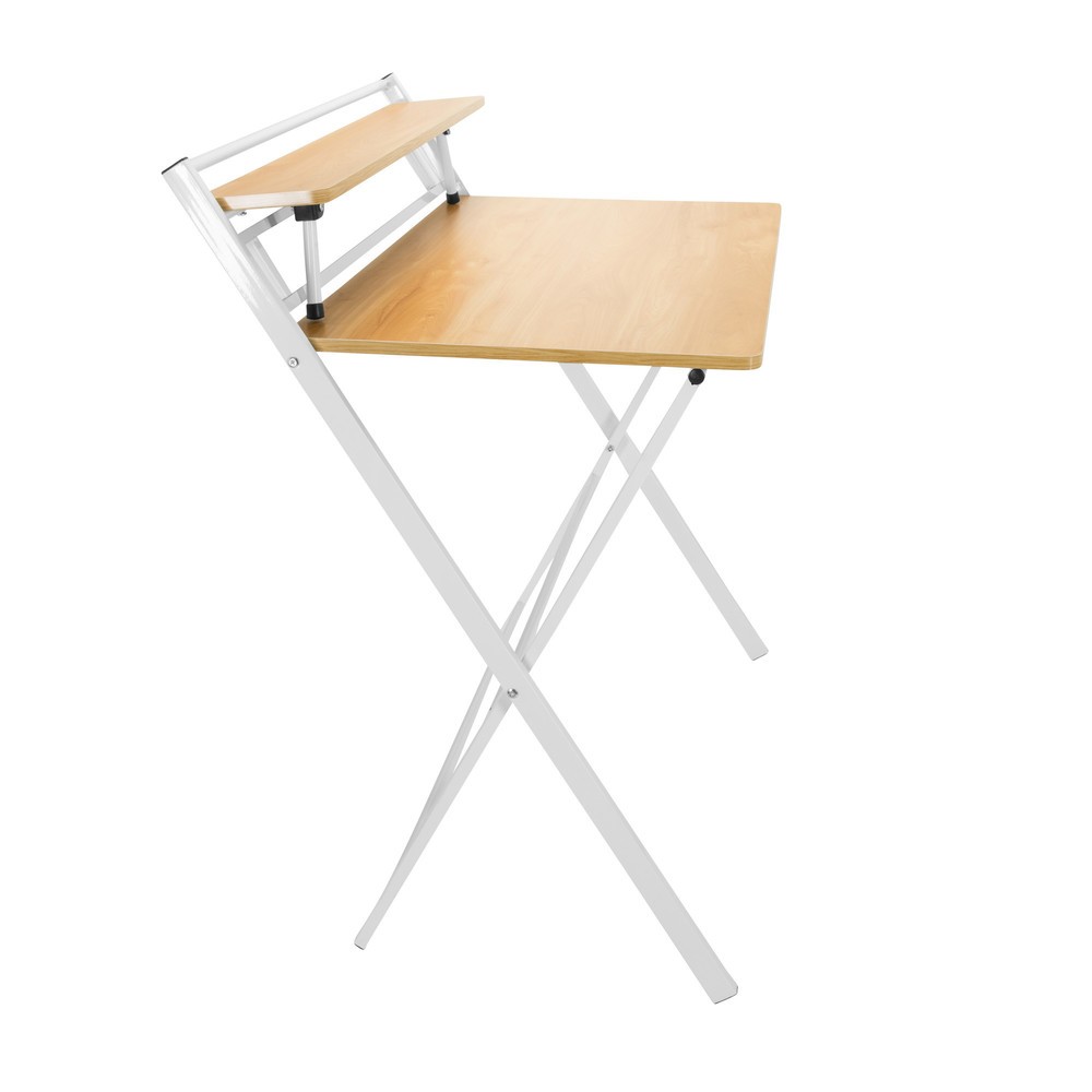 Numéro de l'image du produit 8: Bureau / table de travail hjh OFFICE EASY CLAP 92 x 84, chêne clair / blanc