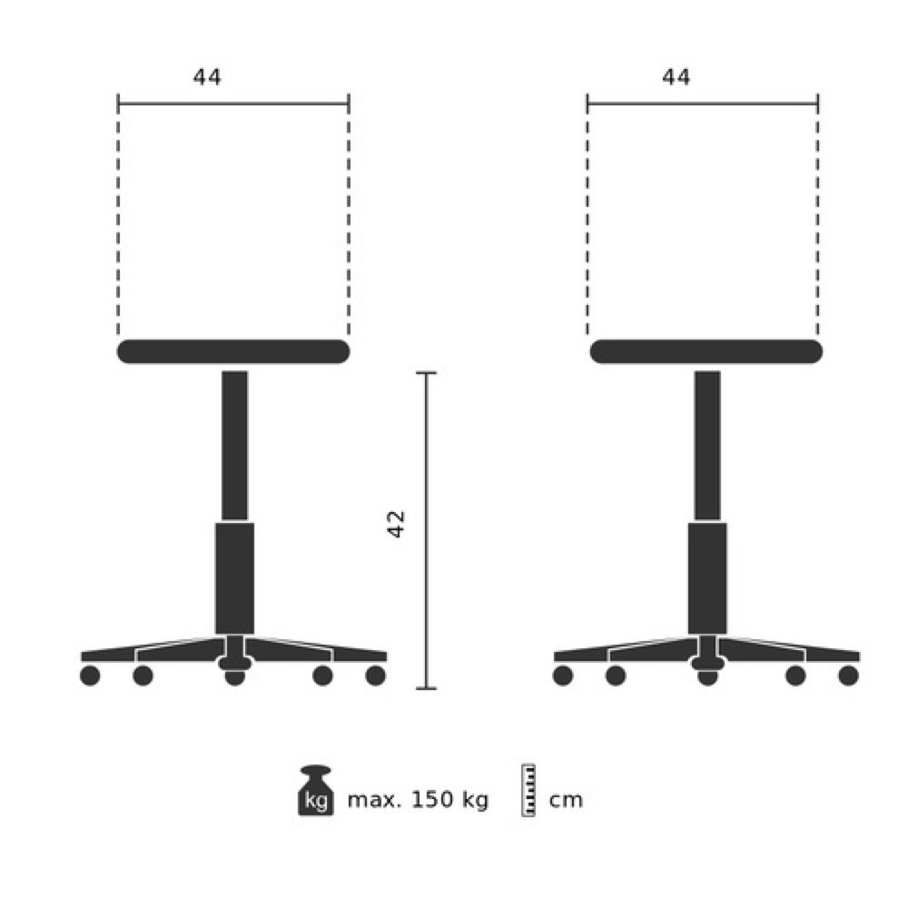 Numéro de l'image du produit 11: Tabouret marchepied / tabouret à roulettes hjh OFFICE TIO-M I plastique, gris foncé