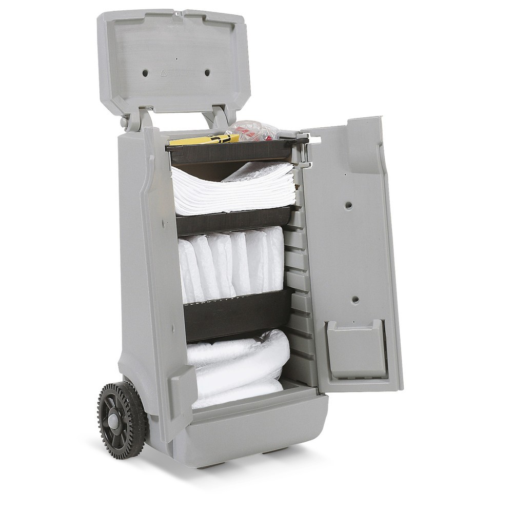 Kit de remplissage pour kit d'urgence dans le chariot de transport, huile, contenance 45 l