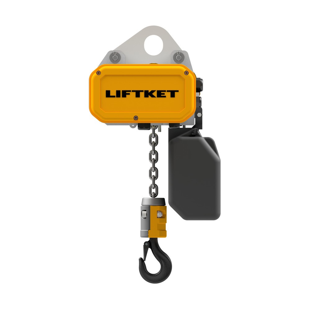 LIFTKET Palan à chaîne électrique S-Line avec accrochage à trou unique, capacité de charge 125 kg, 8/2 m/min