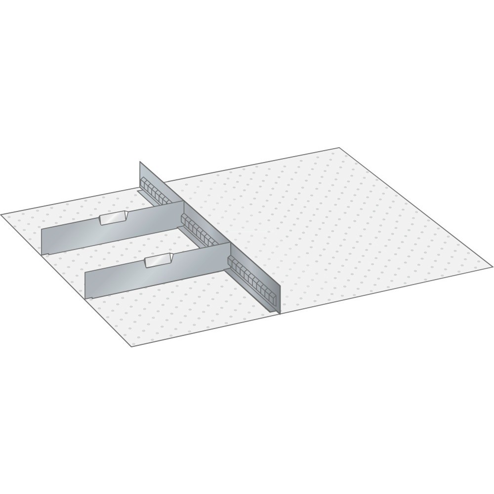 Jeu de parois à fentes et de plaquettes de séparation LISTA 36x36E, (lxPxHF) 612x612x250 mm, 1 paroi à fentes, 2 plaquettes de séparation