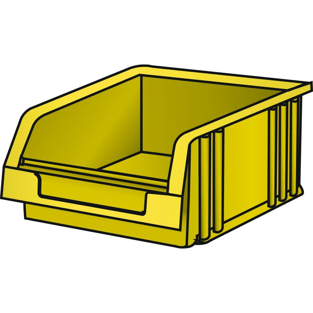 Récipients synoptiques LISTA, (lxPxH) 101x90x50 mm, taille 2, jaune