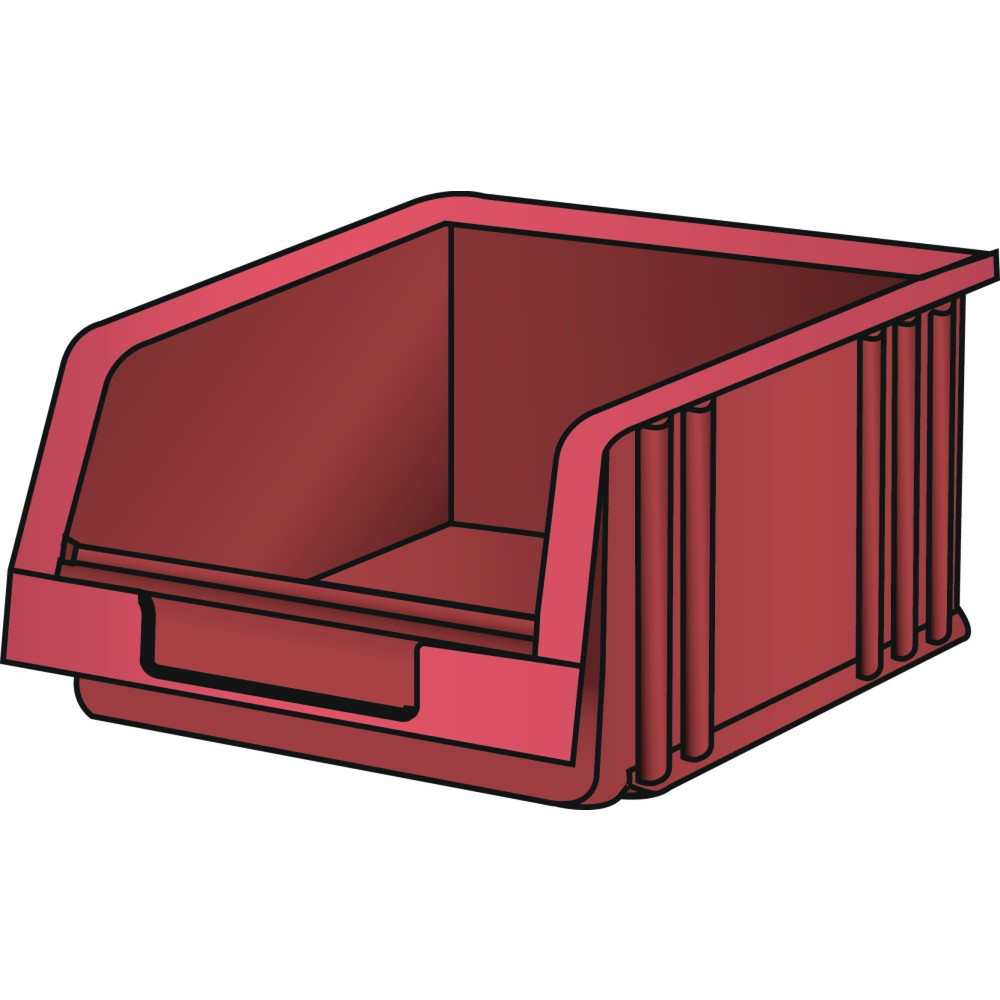 Récipients synoptiques LISTA, (lxPxH) 103x164x75 mm, taille 3, rouge