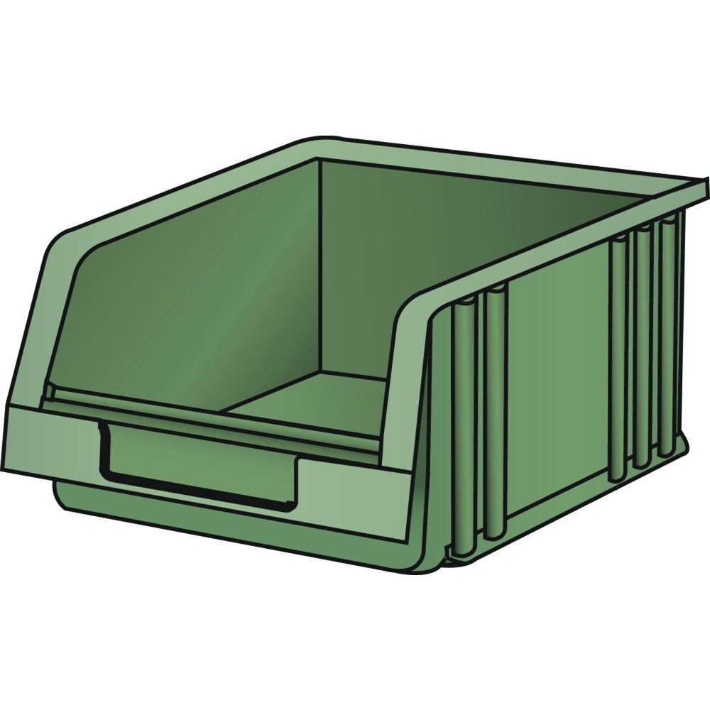 Récipients synoptiques LISTA, (lxPxH) 103x164x75 mm, taille 3, vert