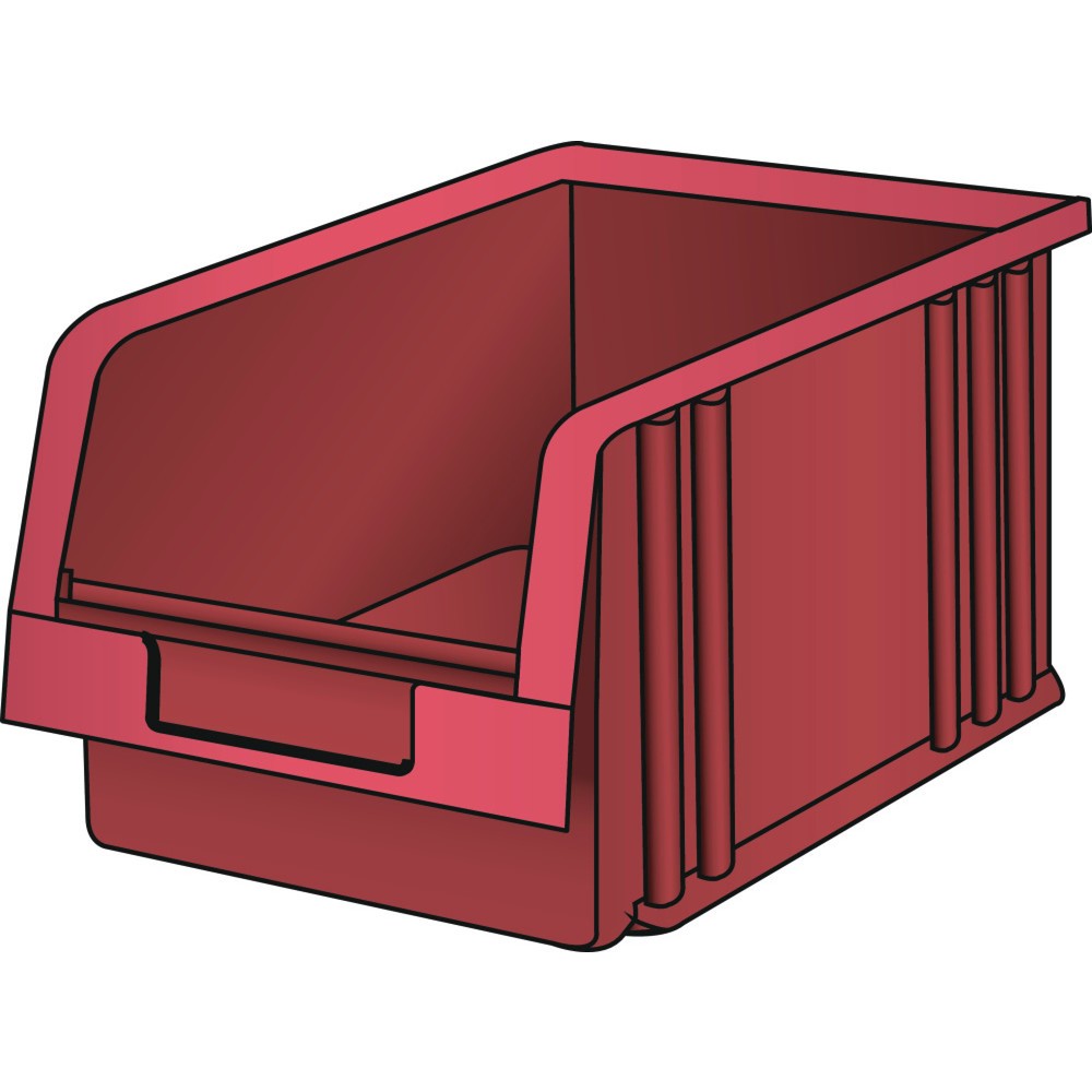 Récipients synoptiques LISTA, (lxPxH) 149x231x125 mm, taille 4, rouge