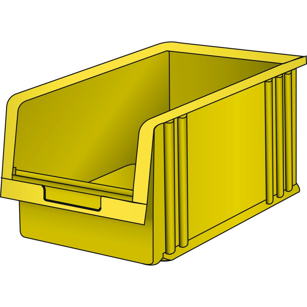 Récipients synoptiques LISTA, (lxPxH) 210x343x198 mm, taille 5, jaune