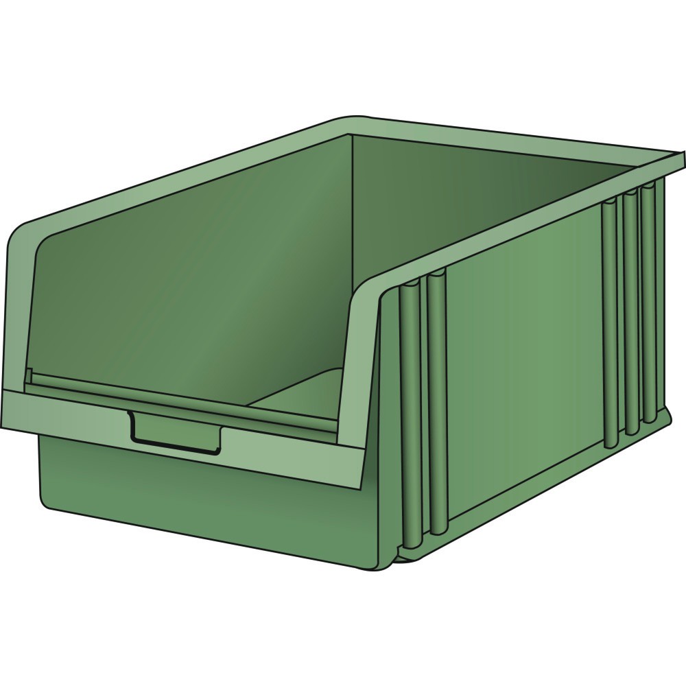 Récipients synoptiques LISTA, (lxPxH) 311x492x199 mm, taille 6, vert