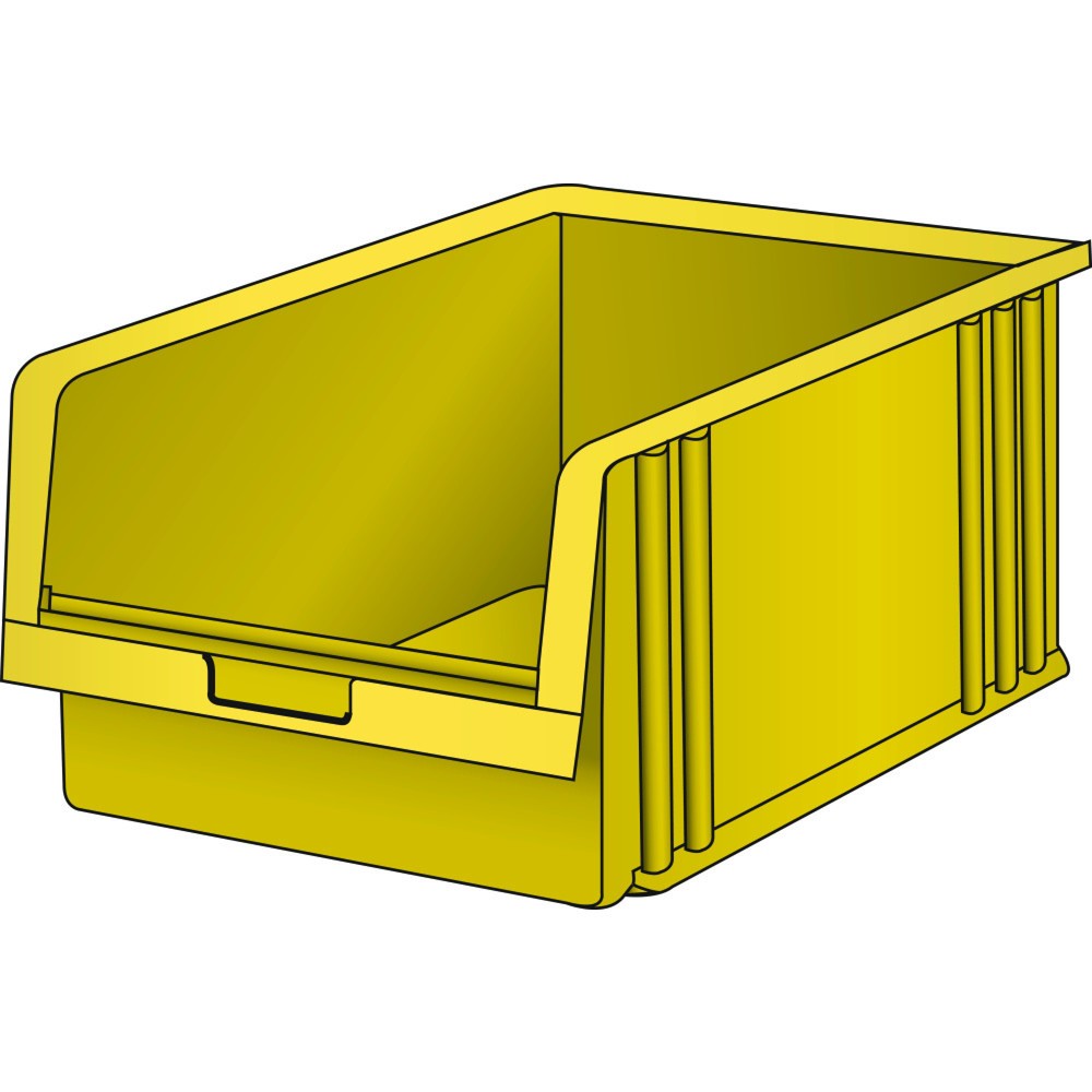 Récipients synoptiques LISTA, (lxPxH) 311x492x199 mm, taille 6, jaune