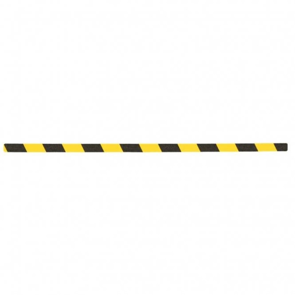 Revêtement antidérapant m2™, marquage de signalisation, 10 pièces, L x l 800 x 25 mm, noir-jaune