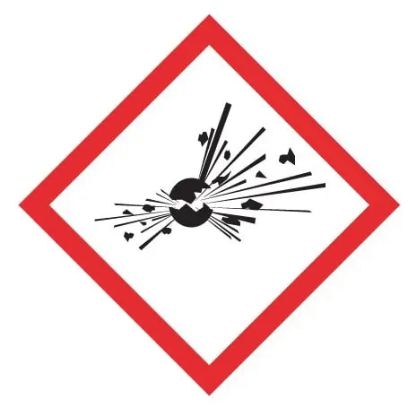 Pictogramme de danger pour les substances explosives