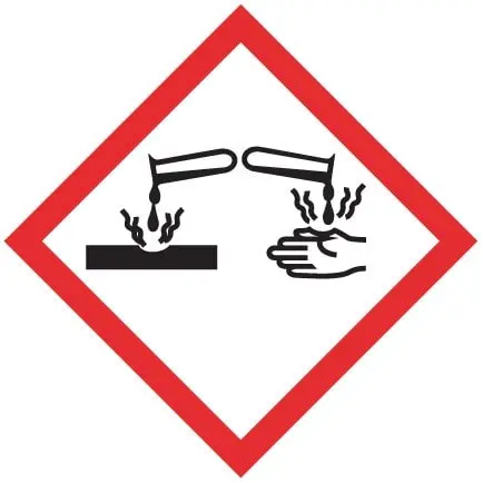 Pictogramme de danger pour substances corrosives de catégorie 1