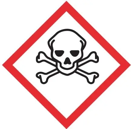 Pictogramme de danger pour les substances présentant une toxicité aiguë de catégorie 1, 2 et 3