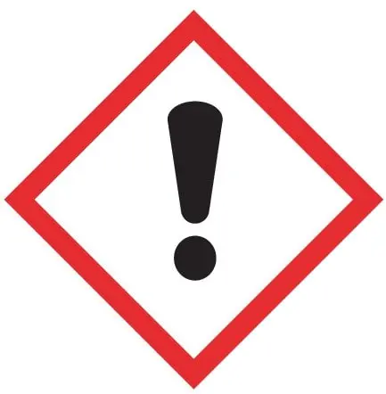 Pictogramme de danger pour les substances corrosives (catégorie 2) et les substances sensibilisantes pour la peau avec toxicité aiguë (catégorie 4) et toxicité ciblée pour les organes (catégorie 3) 