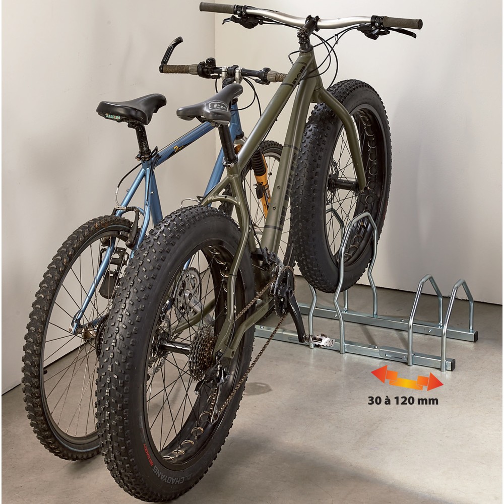 MOTTEZ Râtelier à vélos pour 3 vélos sur 2 niveaux FAT BIKE