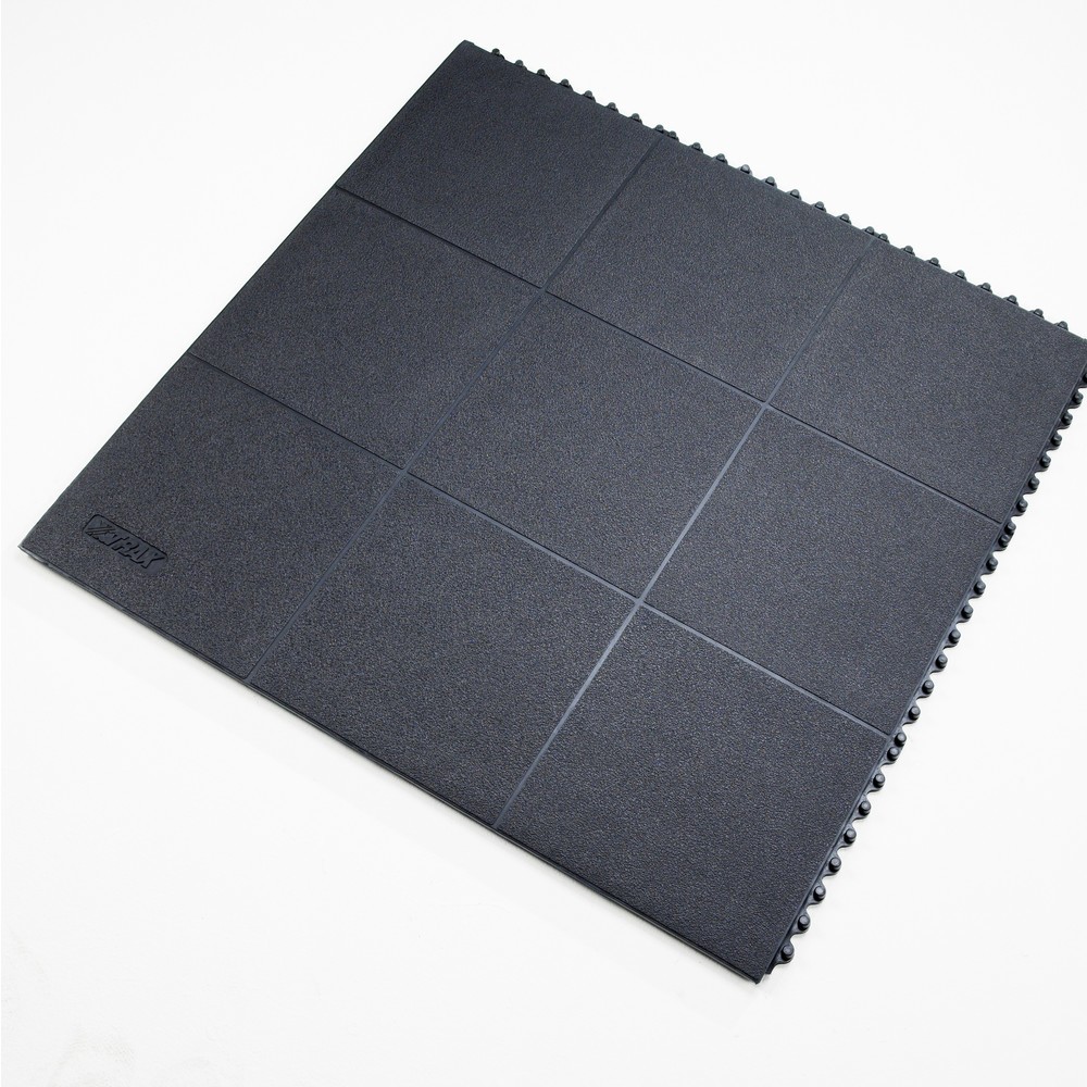 NoTrax Tapis anti-fatigue Cushion Ease Solid™ ESD Nitrile FR, lxP 910 x 910 mm, noir