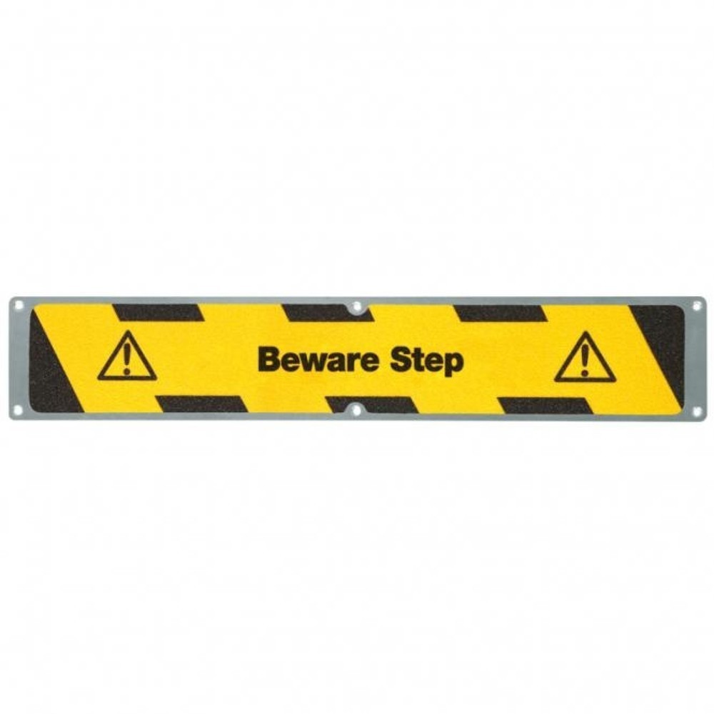 Tapis antidérapant « Beware Step », L x l 635 x 114 mm