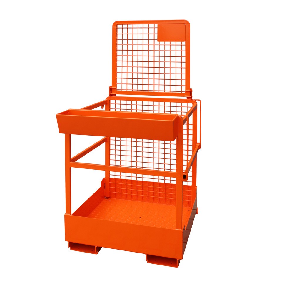 Plate-forme de travail Eichinger® pour chariot élévateur 1 personne, orangé pur