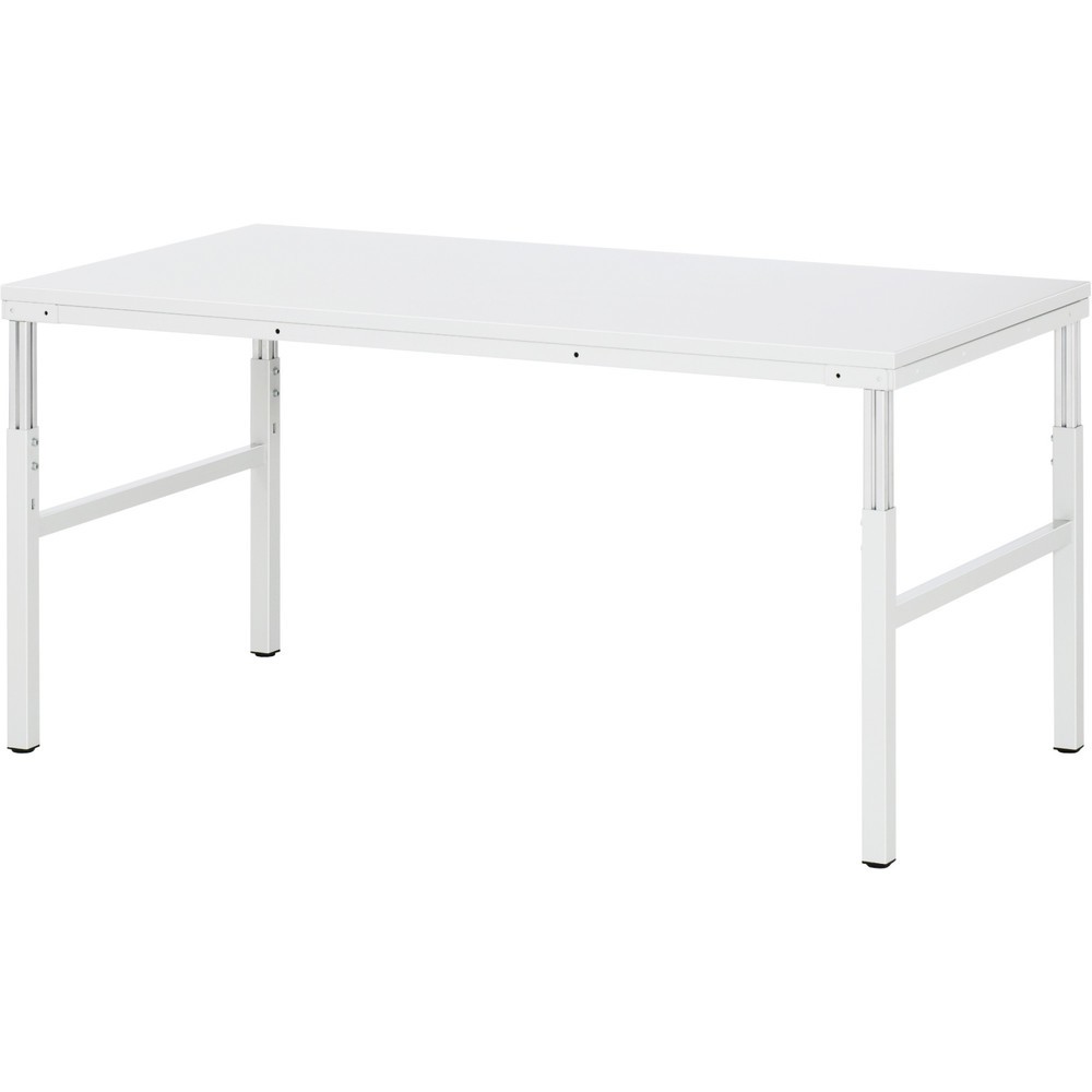 RAU Table de travail Série E, HxlxP 650-1 000 x 1 800 x 900 mm, plan de travail avec revêtement en mélamine