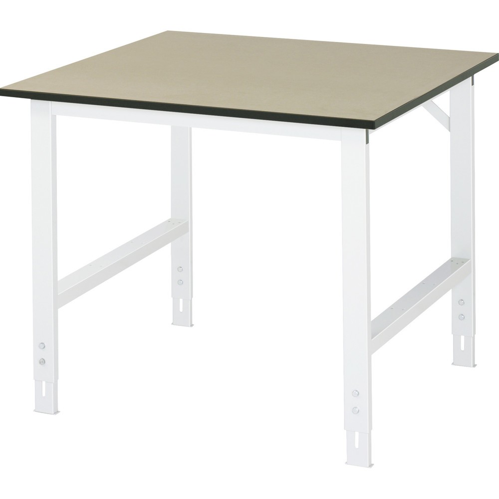 RAU Table pour poste de travail réglable en hauteur série TOM, HxlxP 760-1 080 x 1 000 x 1 000 mm, plan de travail MDF