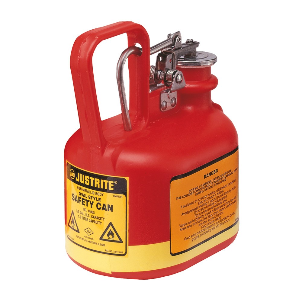 Récipient de sécurité Justrite en PEHD type I, rouge, 2 litres