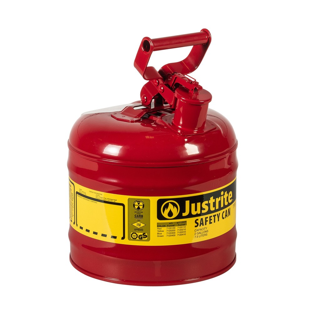 Récipient de sécurité Justrite type I, poignée pivotante, rouge, 7,5 litres