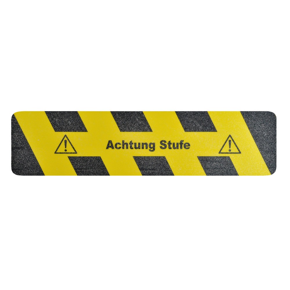 Revêtement antidérapant m2™ « Achtung Stufe », L x l 610 x 150 mm